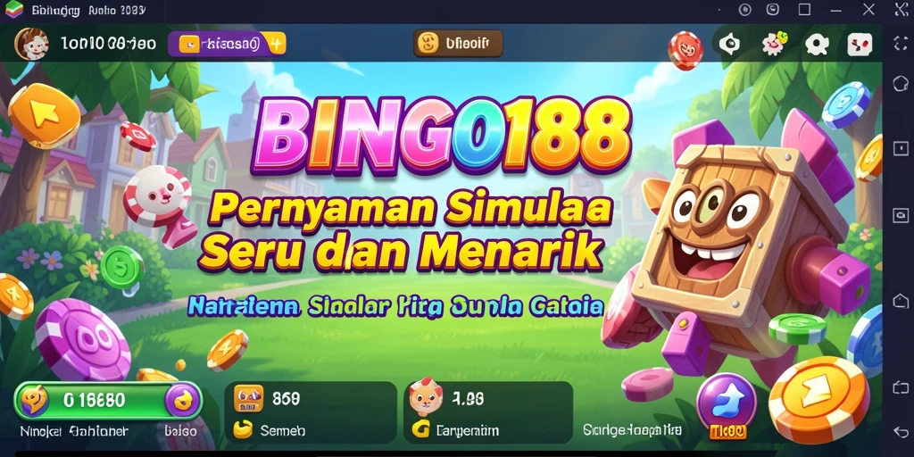 Screenshot utama BINGO188 menampilkan gameplay bingo yang menyenangkan.