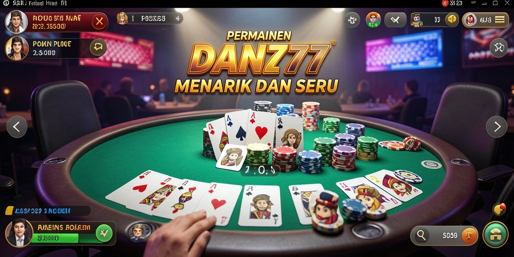 Screenshot gameplay poker yang menarik di DAN777.