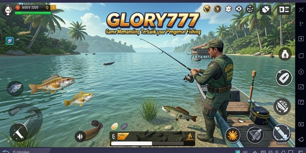 Tampilan gameplay GLORY777 yang menampilkan aksi memancing yang seru.