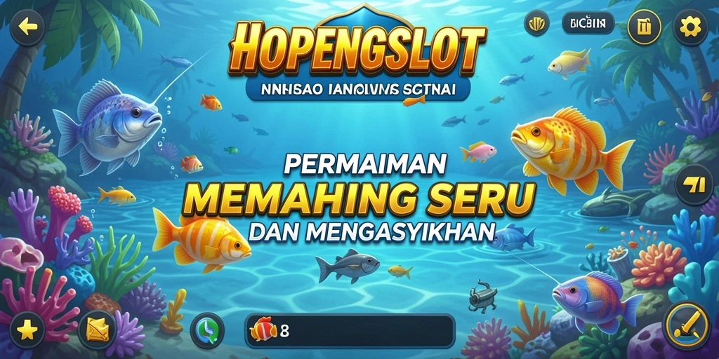 Gameplay <strong>HOPENGSLOT</strong> yang seru dan menarik saat memancing.
