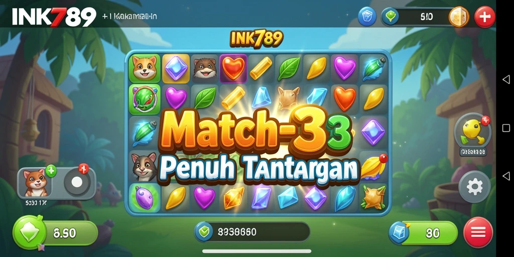 Tampilan gameplay menarik dari INK789 yang penuh warna.