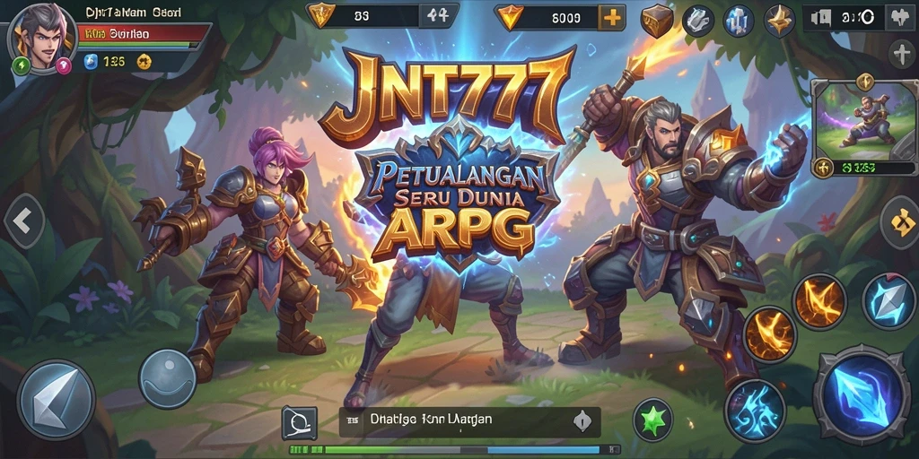 Tampilan gameplay epik dalam JNT777 menampilkan pertarungan yang seru.