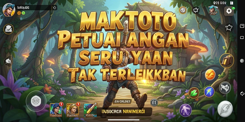Screenshot utama MAKTOTO menampilkan aksi petualangan yang mendebarkan.