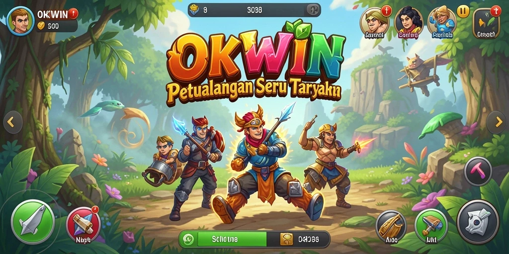 Screenshot menunjukkan karakter utama dalam aksi di dunia petualangan.