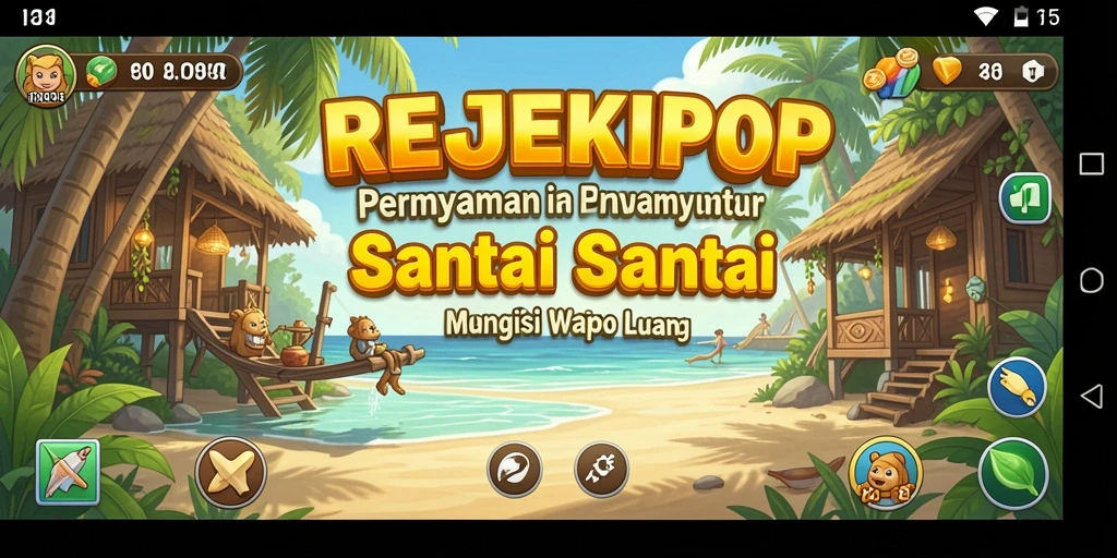 Tampilan gameplay <strong>REJEKIPOP</strong> yang penuh warna dan menarik.