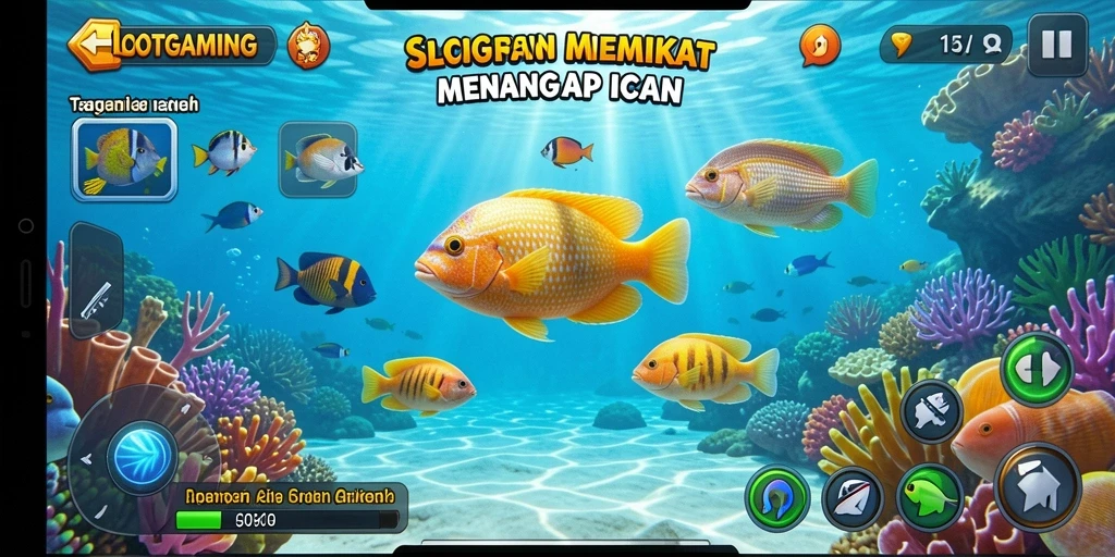 Gameplay memikat dalam SLOTGAMING saat menangkap ikan.